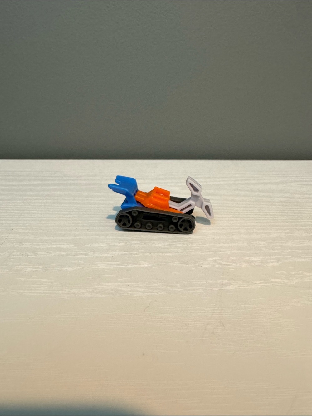 Blue & Orange Kids Toy Snow tractor- from kinder egg